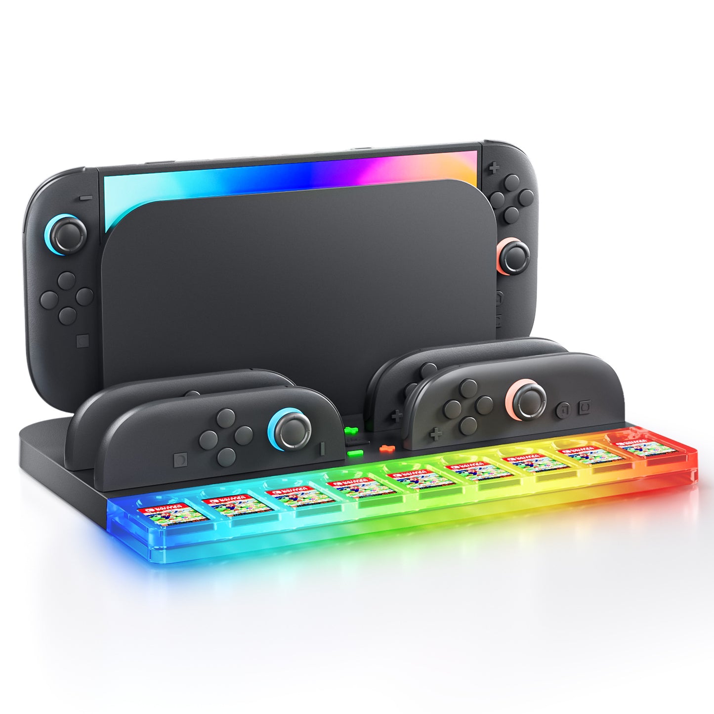 New SWITCH2 storage seat charger, host handle card storage NS2 RGB glare light handle fast charging