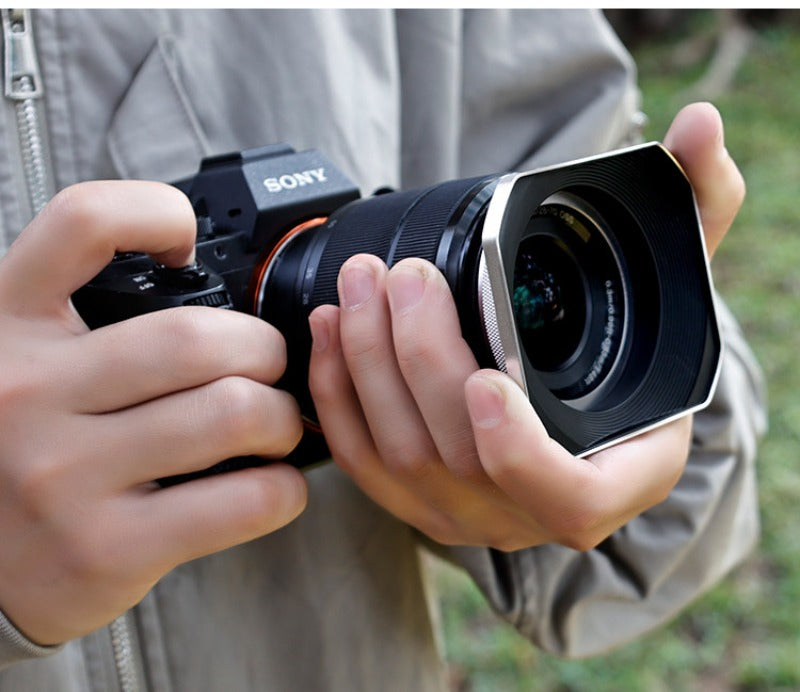 Square hood for Sigma 18-50/56 f1.4 Fuji 15-45/16 -50 lens 52/55/62 mm digital camera accessories