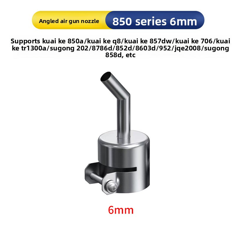 Universal air nozzle 861/2008/850 Elbow Oblique mouth Straight mouth Straight wind Round air gun nozzle Mobile phone special air gun nozzle Phone Repair tools