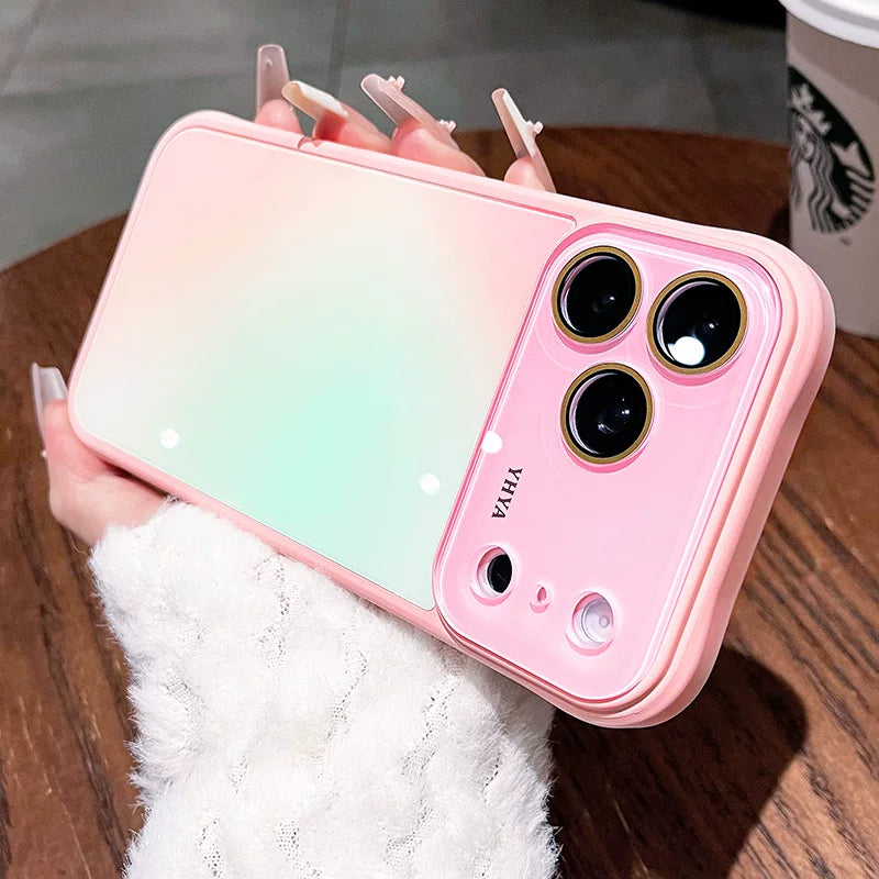 Gradual change airbag for iPhone 17promax mobile phone case New iPhone16 ice smudging large airbag four corners protective case 15pro with lens film all-inclusive case Phone accessories