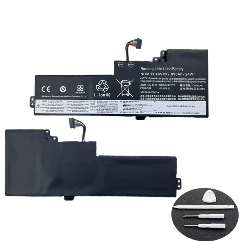 (Shipping fee not include)For  Lenovo T470 T480 01AV420/419/421/489 A285A475内置 replacement  battery