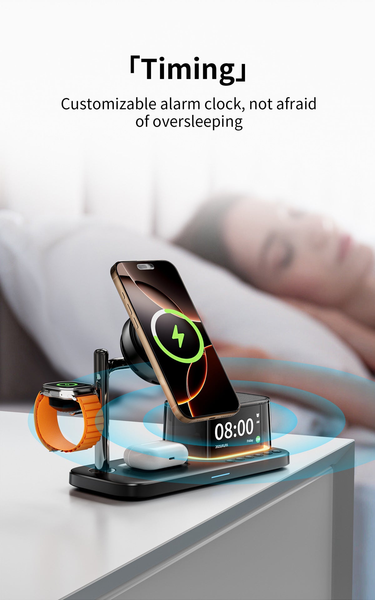 qi2.2 25w wireless charger semiconductor refrigeration wireless charging 3-in-1 bluetooth speaker wireless charging