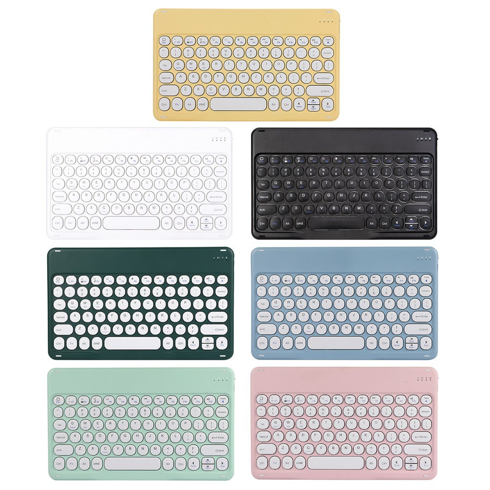 Samsung ipad keyboard phone iPhone tablet round key bluetooth keyboard protective Accessories