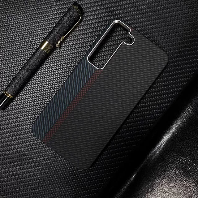 For Samsung S25Ultra Mobile Phone Case S24Ultra Kevlar 600D Skin Sense Hard Case S25 Premium S23 Anti-drop Galaxys24 + Built-in Magsafe Magnetic Case Hard Case Phone accessories