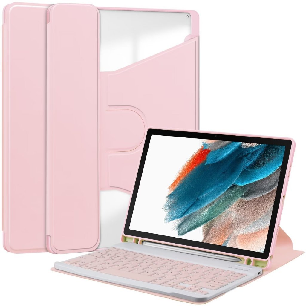 Applicable to Samsung tablet A8 Bluetooth keyboard 10.5 protective case 360 ° rotating acrylic bracket X200/X205protective Accessories