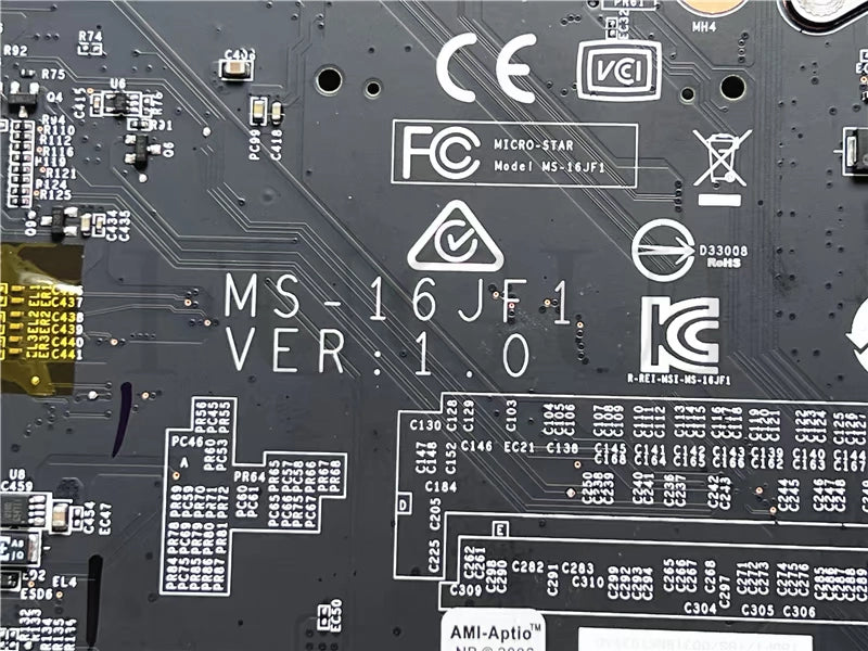 (Shipping fee not include) MSI Motherboard system board  MS-16JF1 VER:1.0 SR3Z0 i5-8300H N17P-G1-A1 1050TI 4GB