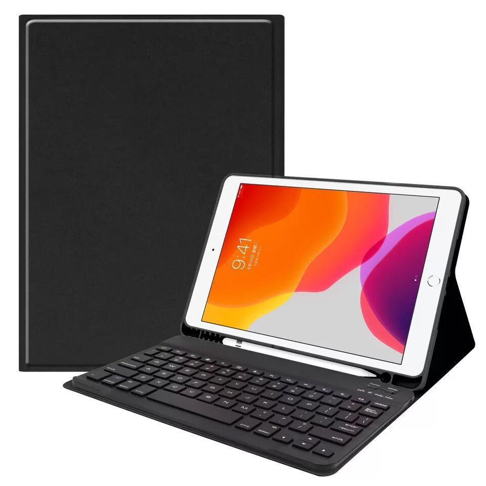 Applicable to ipad10.2 tablet leather case air5 keyboard mouse set Pro11 removable protective case with pen slot protective Accessories