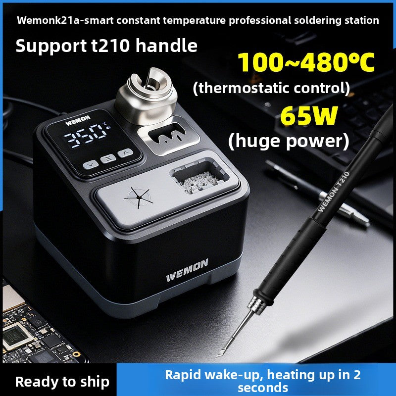 C210 welding table, mobile phone repair tools heat up 2 seconds automatic sleep electric soldering iron handle  high-power welding Soldering Iron Tip Reviving Paste repair tools
