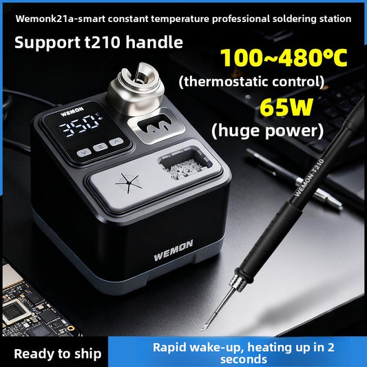 C210 welding table, mobile phone repair tools heat up 2 seconds automatic sleep electric soldering iron handle  high-power welding Soldering Iron Tip Reviving Paste repair tools