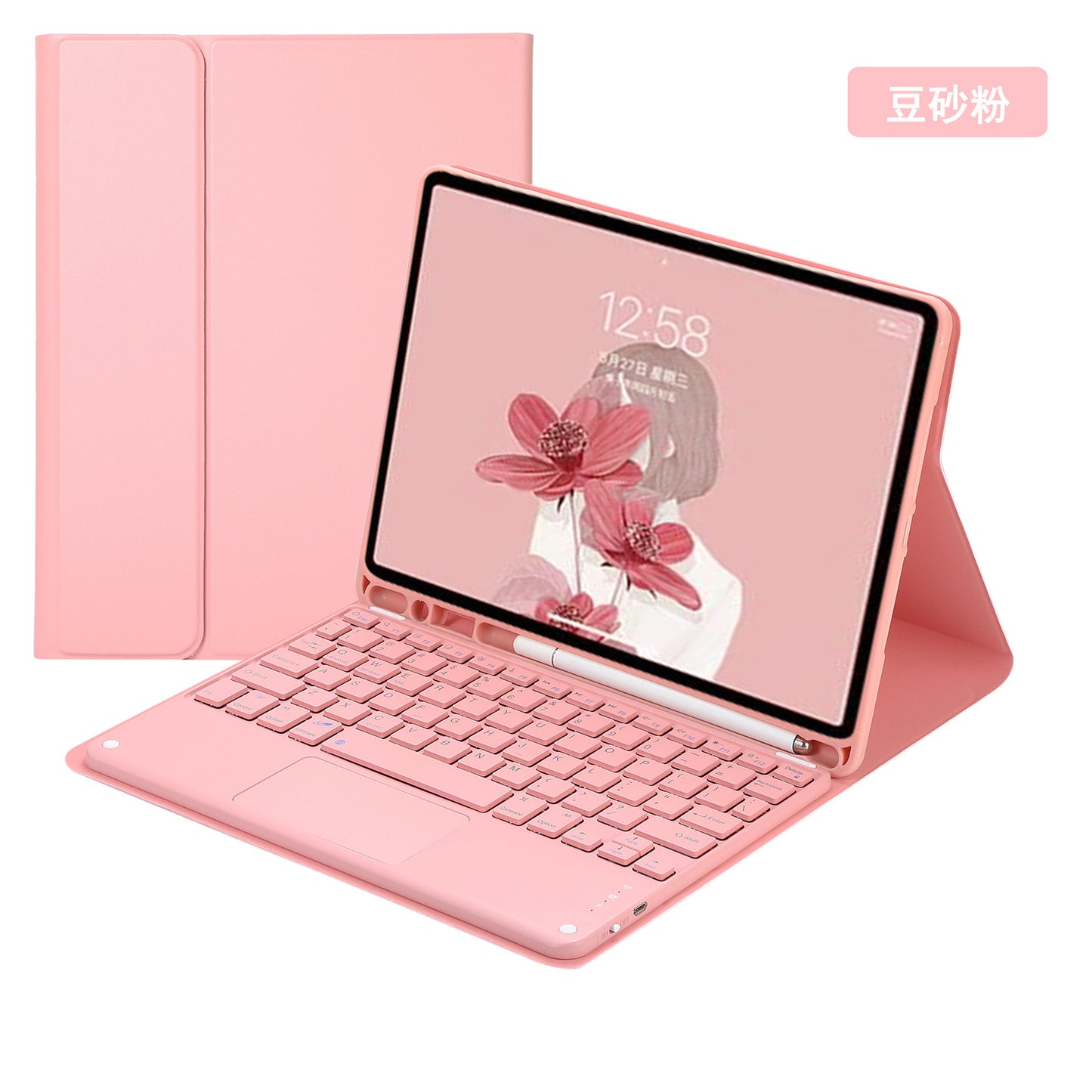 New 2022iPad10 Bluetooth Keyboard Case 10.9 Candy Color Touch Keyboard 10.2 All Inclusive Tablet protective Accessories