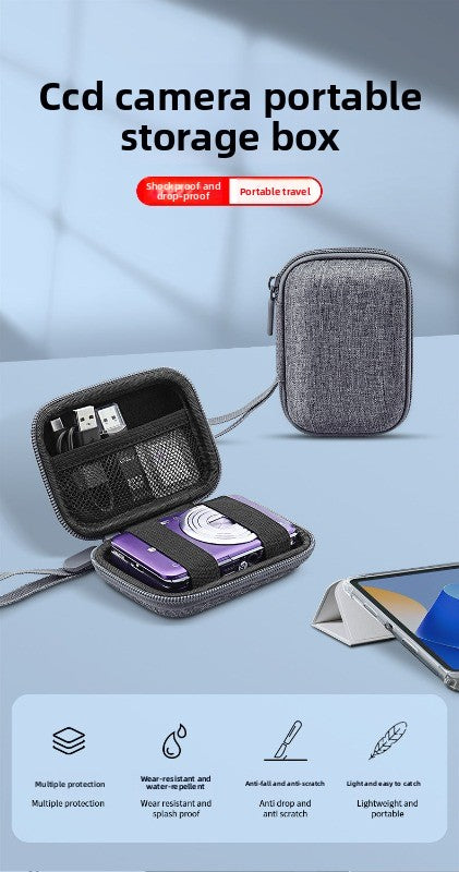 OLYSON CCD Camera Bag Small Camera Case Card Storage Box Digital Camera for Sony Canon ixus Fuji Nikon Samsung Panasonic Hard Case Drop-proof Waterproof Portable Bag Digital camera accessories