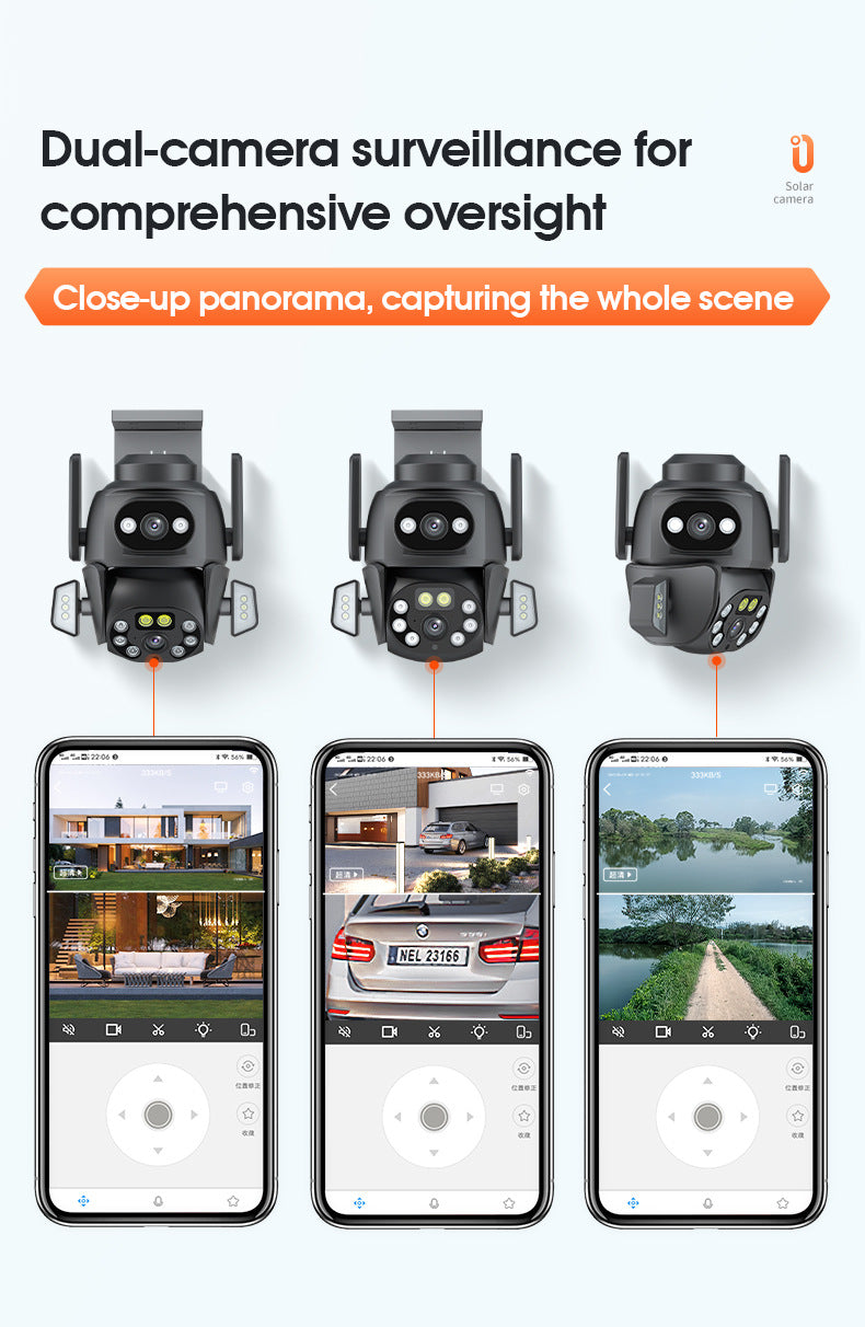 One Camera dual screen surveillance camera mobile phone remote night vision 3D positioning intelligent WiFi home monitor