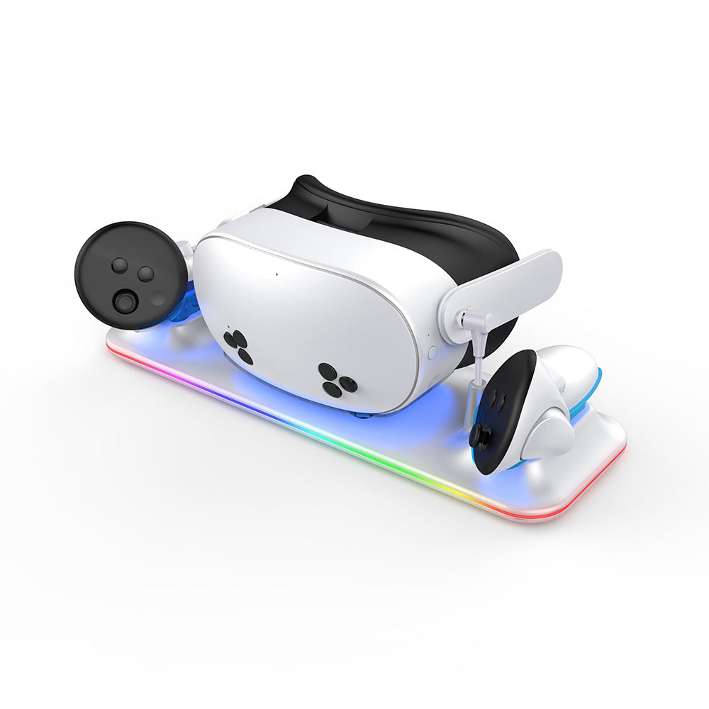 Meta Quest 3S Wireless Magnetic Fast Charging Base Cool RGB Meta 3S Fast Charger with Battery
