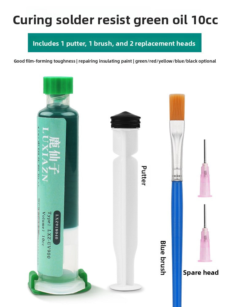 UV curing black oil for solder mask curing green oil solder mask blue oil black oil repair pcb circuit board insulating paint UV lamp Laptop Mobile Phone Repair tools
