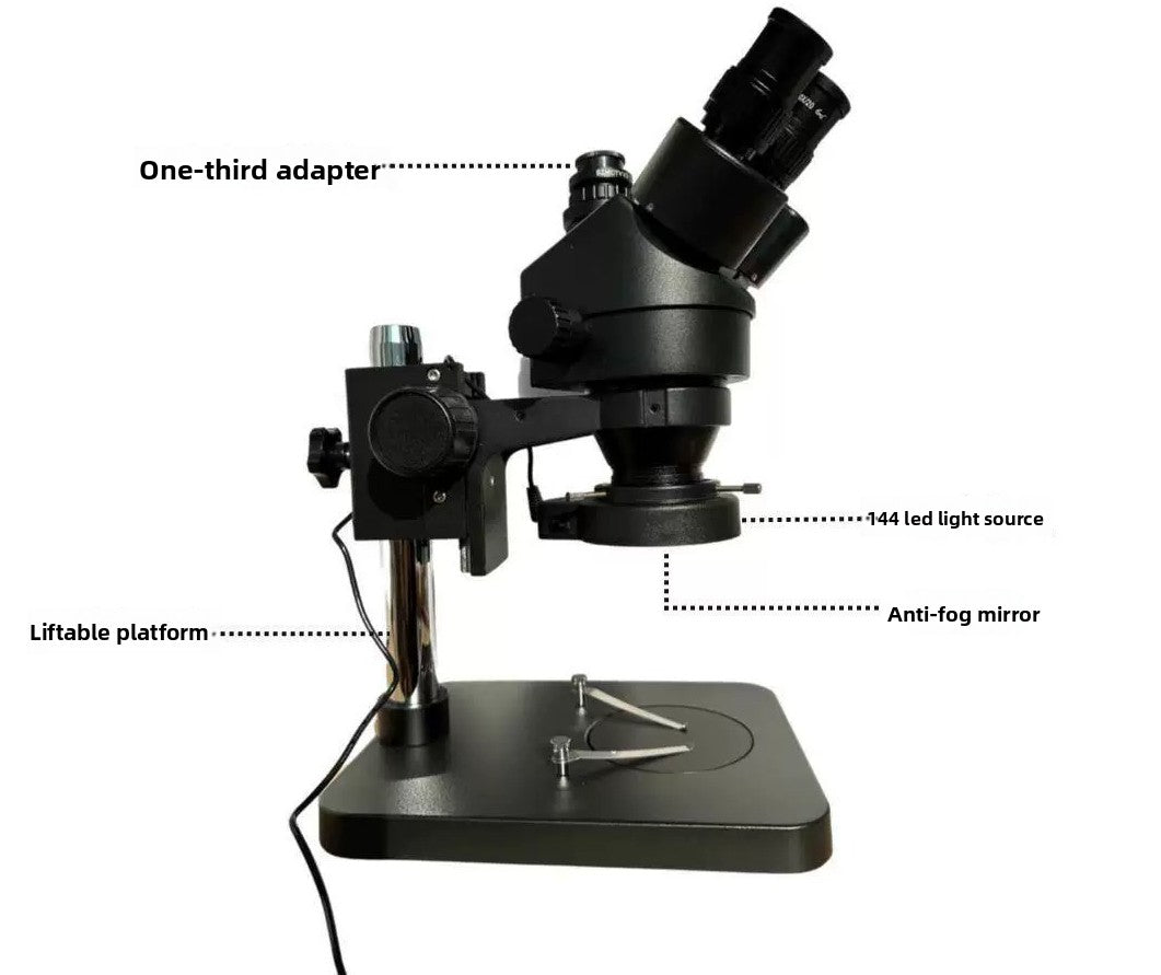 Trinocular microscope host model 7-45 times continuous zoom mobile phone repair microscope equipment multidirectional rotation fold Phone Repair tools