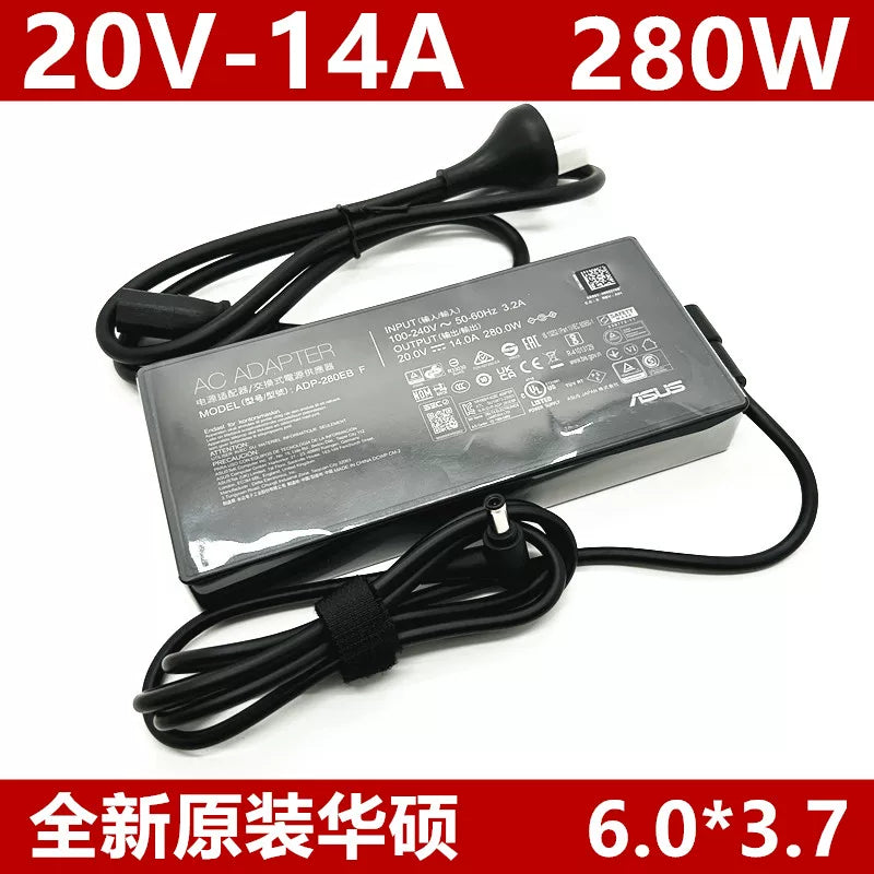 Genuine New Adapter ADP-280EB F 280W 20V 14A AC Adapter Charger For Asus ROG Strix G15 G16 G17 G18 SCAR  ROG Zephyrus M16 GU604  ROG Flow TUF FX608 laptop series power supply ASUS laptop repair parts