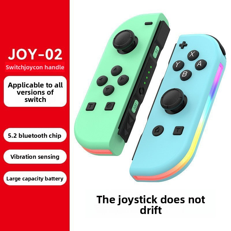 Switch joycon left and right gamepad colorful RGB light effect wake up 5.2 Bluetooth vibration somatosensory