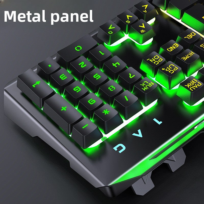 Silver Condor V2 mechanical feel game keyboard desktop computer notebook wired luminous e-sports manufacturer wish