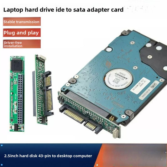 Old-fashioned hard disk notebook IDE to SATA adapter card 2.5 inch 43-pin 44PIDE to SATA parallel port to serial port Repair Tools