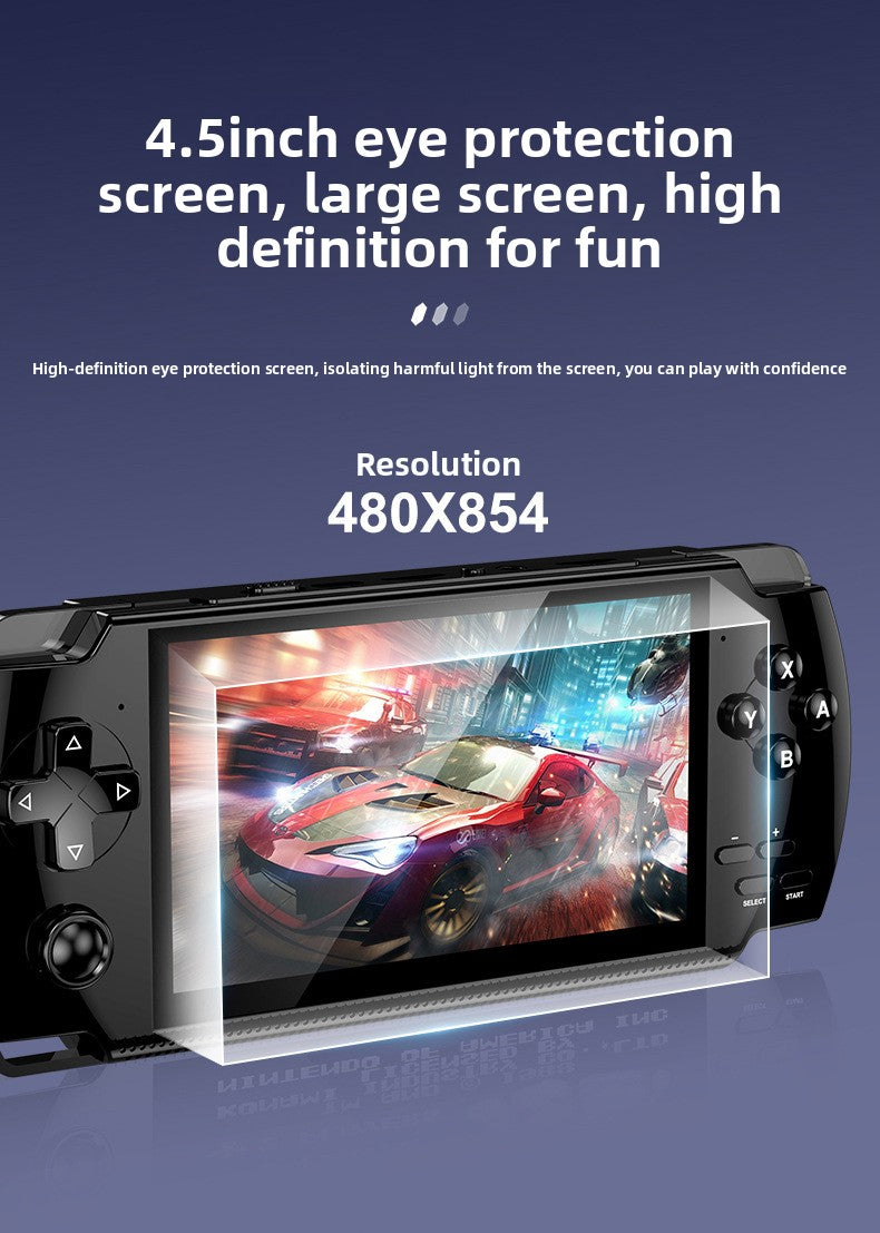 4.5" inch X6 IPS HD psp 1200mAh Type C rechargable 2.4G Support wireless gamepad games Handheld Game Player console GBA  NES