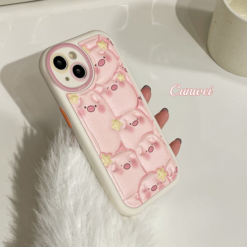 Accessories (Shipping fee not included) Applicable to iphone14pro cute girl pink piggy max new apple 13 phone case 12 silicone 11 soft