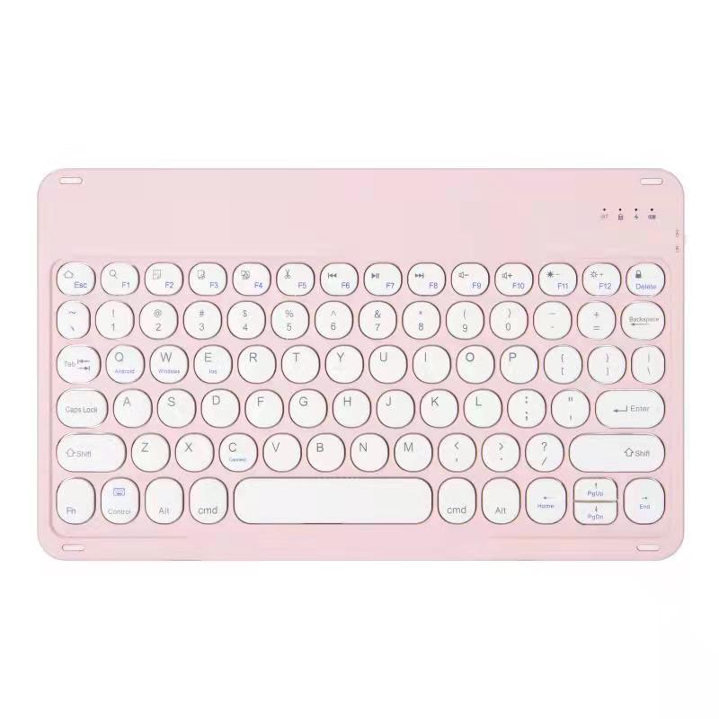 For iPad Samsung Huawei Xiaomi Lenovo Google TCL Tablet Wireless Bluetooth Keyboard 10 Inch Round Cap protective Accessories