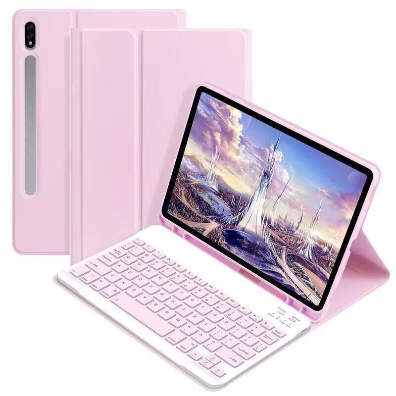 Suitable for Samsung 12.4 inch tablet S9 FE Bluetooth keyboard S7plus leather case S9FE Plus X200 A7 case protective Accessories