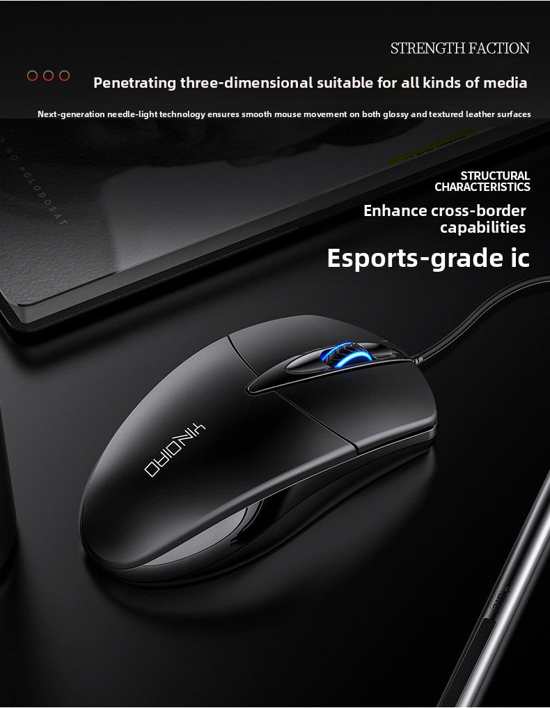 Silver engraving G2 colorful luminous USB wired business mouse, computer accessories office spot wholesale Amazon