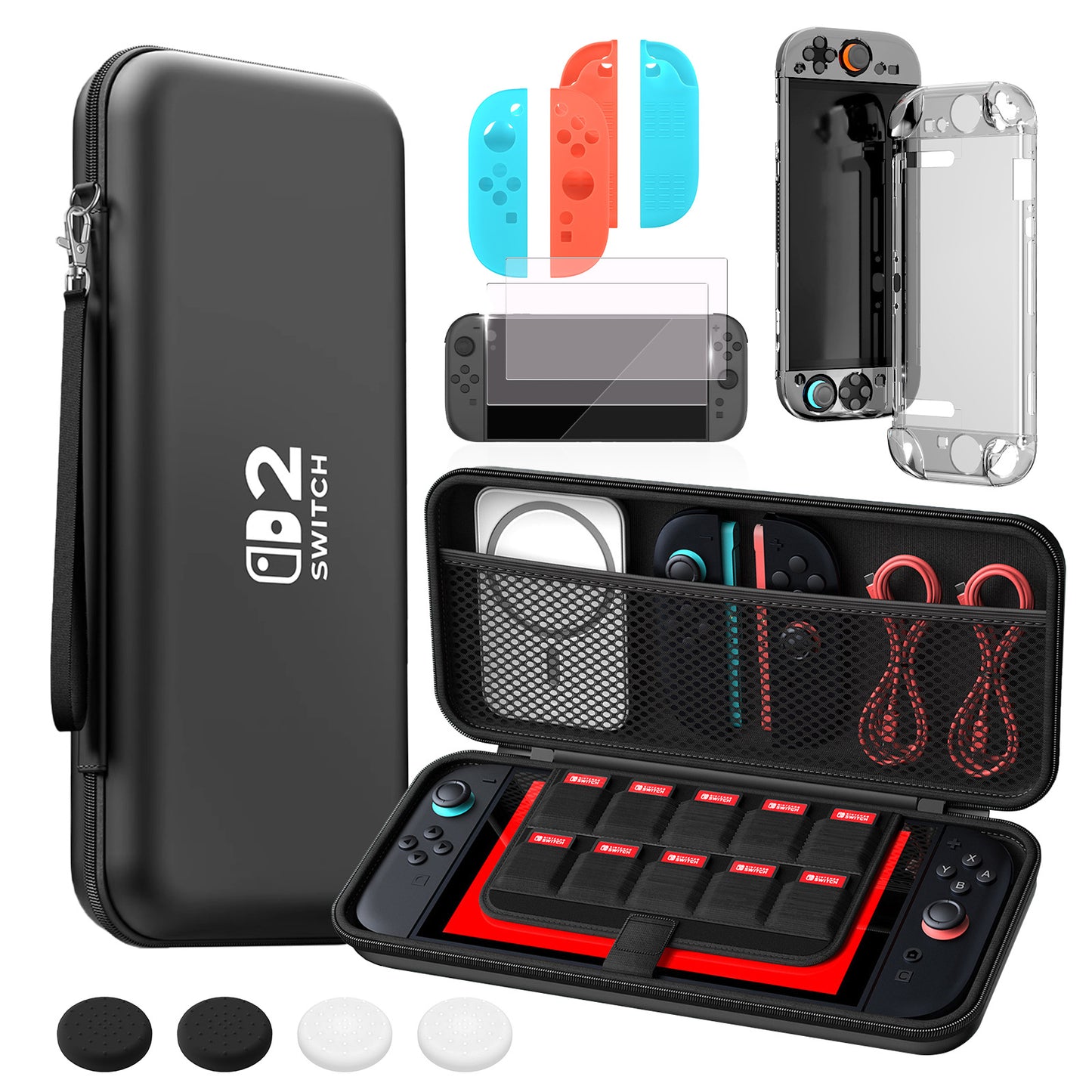 Switch 2 host storage bag protection set NS2 game console protective case storage bag tempered film 9IN1