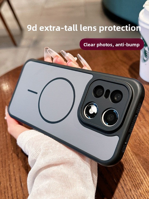 Contrasting color heat dissipation magnetic suction For OnePlus 15 mobile phone case New OnePlus 15T strong magnetic adsorption fine hole frame OnePlus side heat dissipation design Soft edge shell Phone Accessories