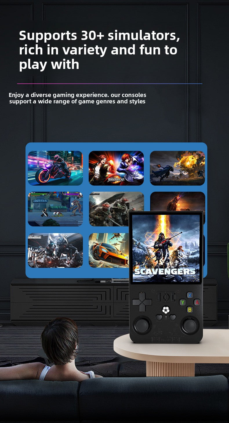 4"inch R36max IPS HD PSP Linux 4000mAh type C rechargable 2.4G Support wireless gamepad Ultra-Thin games Handheld Game Player consolepsp retro dual system