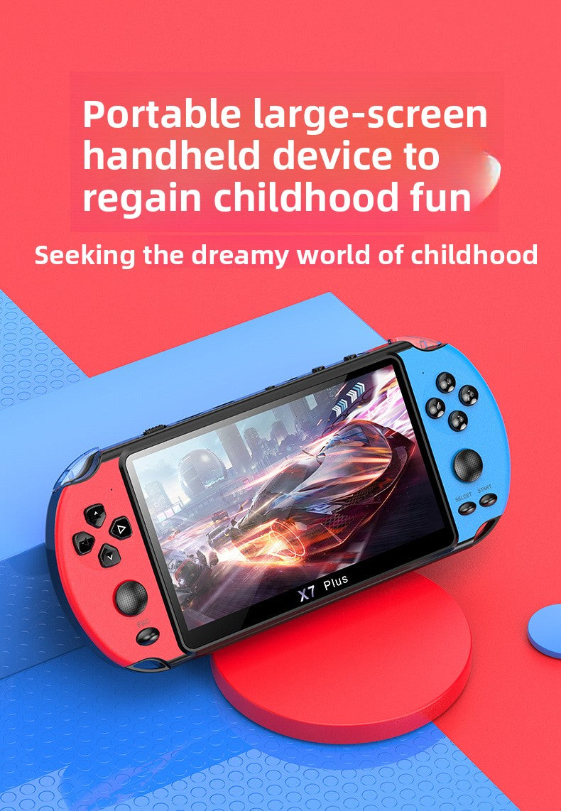 5.5" inch x7plus IPS HD Dual joystick 2000mAh rechargable gamepad games Handheld Game Player console retro nostalgic GBA handheld