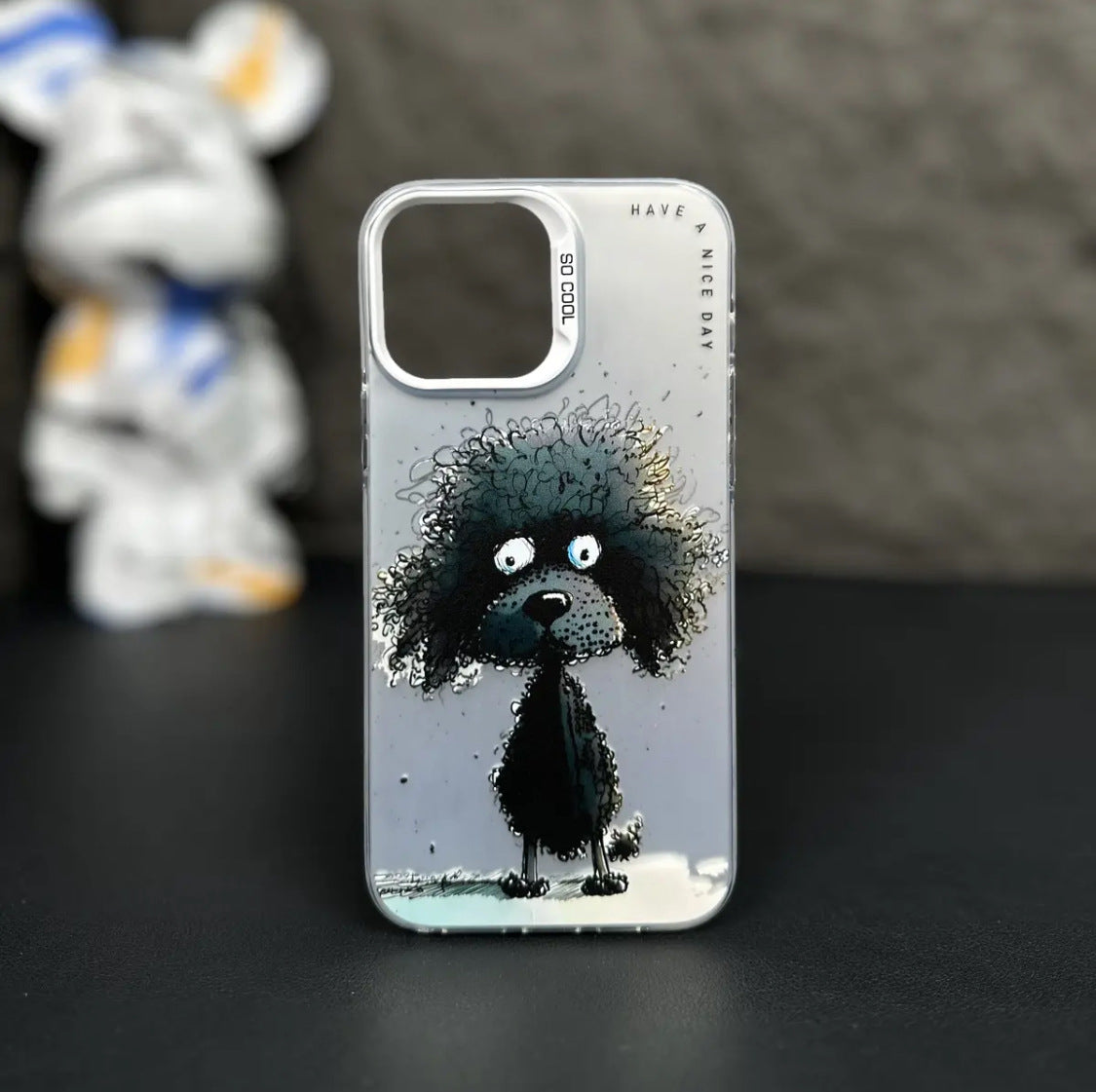 Accessories oil painting splash ink puppy apple 14/12/11/iPhone13Promax Internet celebrity tide 14Pro personalized mobile phone case