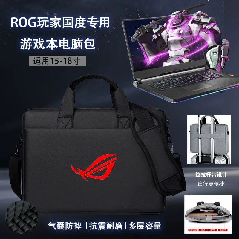 14" 15.6" 16" 17.3" 18" Laptop Bag for ASUS ROG Strix SCAR 7Plus 18 16 inch ROG 17 7Plus G713P ROG Zephyrus G16/G15 Crossbody Bag Hand Shoulder Bag