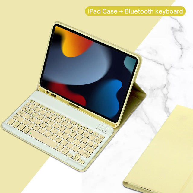 Applicable ipad 10th generation 2022 bluetooth keyboard leather case silicone pen slot Pro11 tablet Air4 protective case 5 mouse protective Accessories