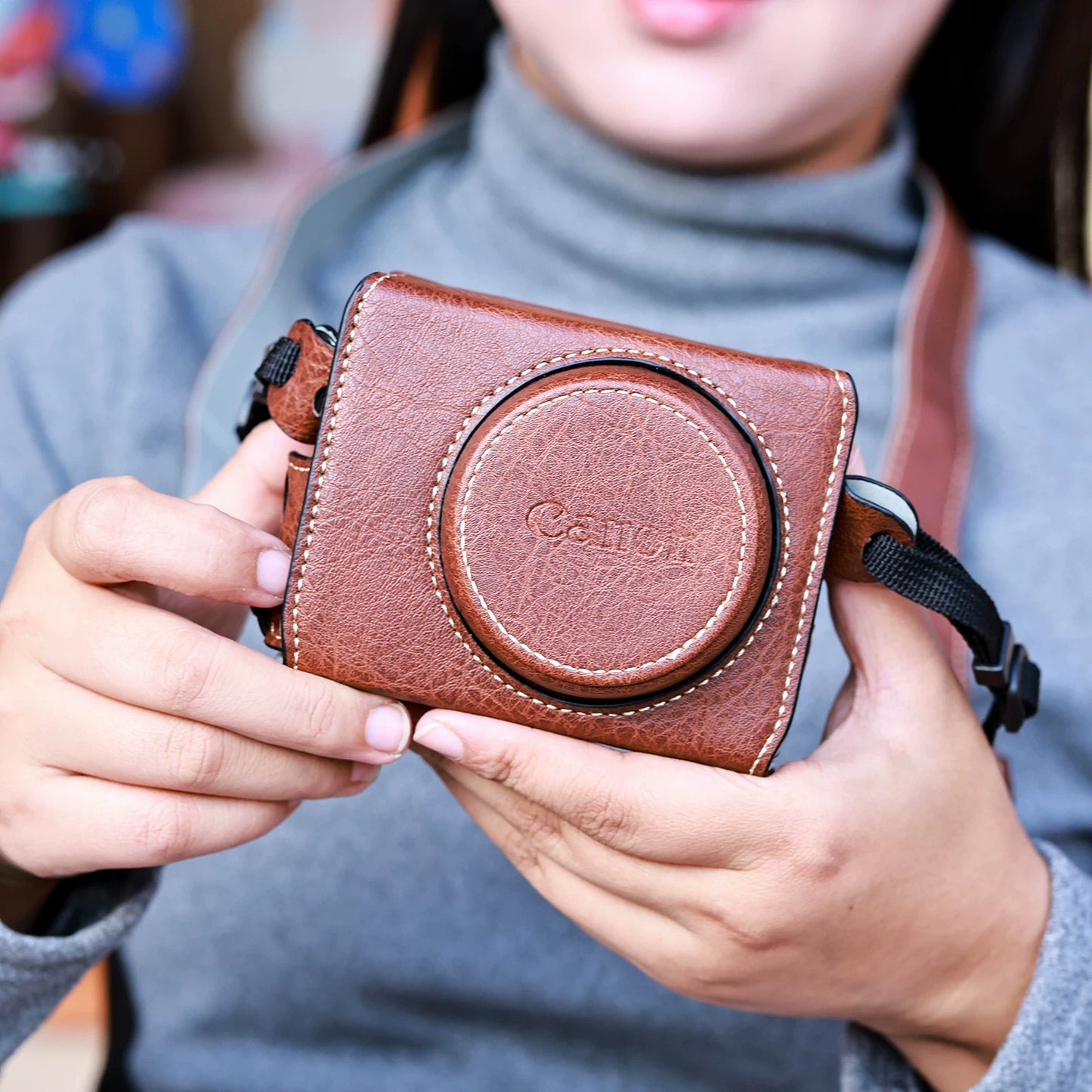 Suitable for Canon G7X3 Protective Case G7X2 Camera Case G11 G12G15/16 G1X2 Leather Case Camera Case Digital camera accessories