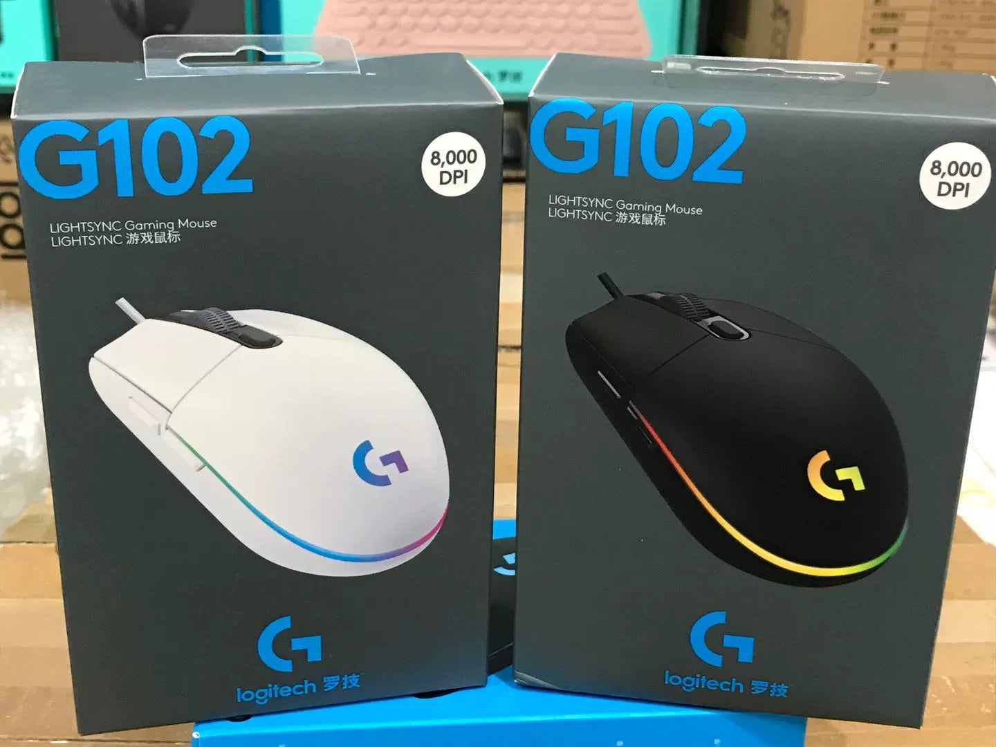 Boxed genuine, Logitech G102 second-generation RGB wired e-sports gaming mouse is guaranteed for 2 years