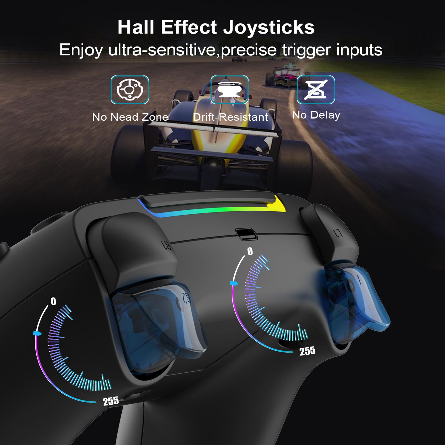 P5 wireless gamepad with colorful RGB light vibration continuous hair six-axis Switch computer handle SZ-5003G