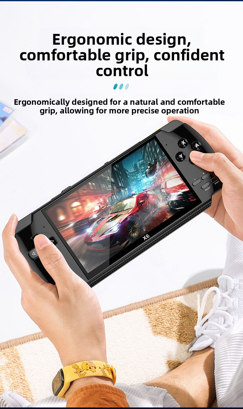 4.5" inch X6 IPS HD psp 1200mAh Type C rechargable 2.4G Support wireless gamepad games Handheld Game Player console GBA  NES