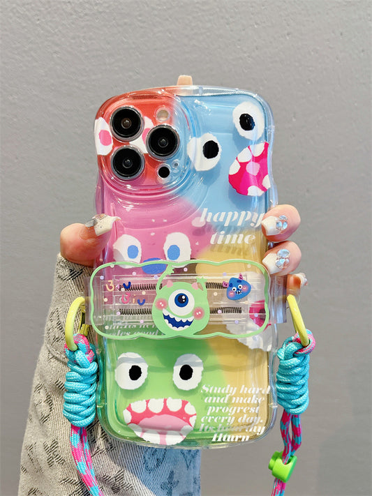 Accessories for Apple 14promax mobile phone case 13 color cartoon monster iphone14 new 12 high-end sense 11 women