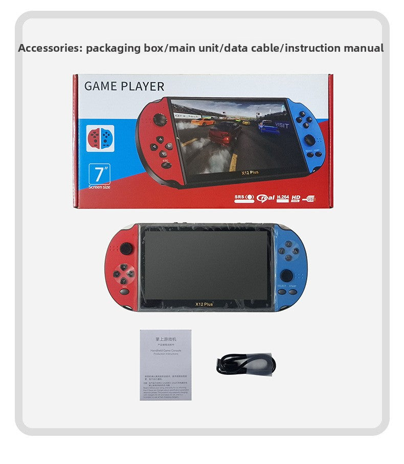 7.1" inch X12PLUS IPS HD Linux Dual Models 3000mAh rechargable 2.4G wireless gamepad games Handheld Game Player console Mini arcade 8 big emulator retro PSP handheld FC GBA