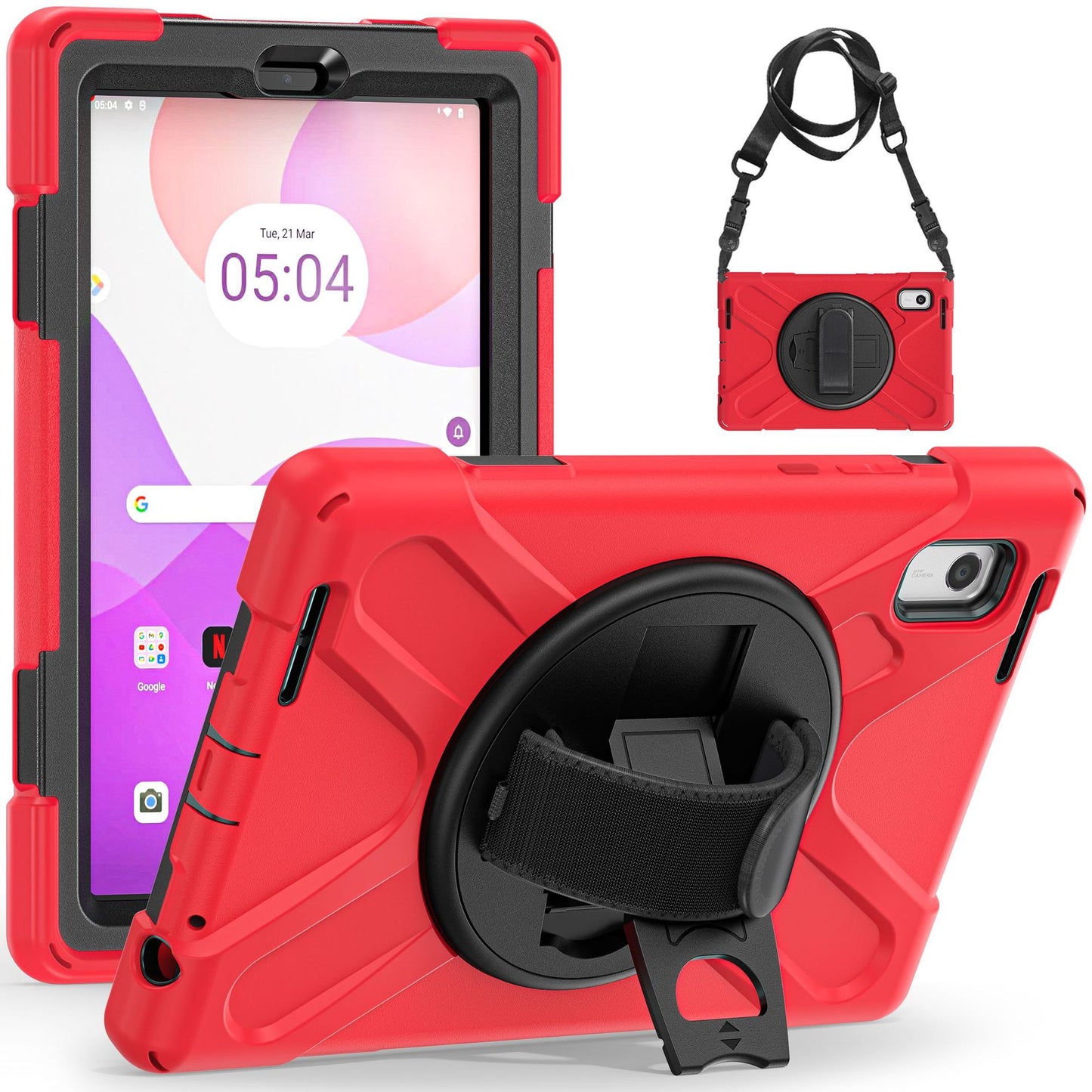 Suitable for 2023 Lenovo Tab M9 protective cover K9 silicone all-inclusive TB-310FU anti-drop bracket shell shoulder strap protective Accessories