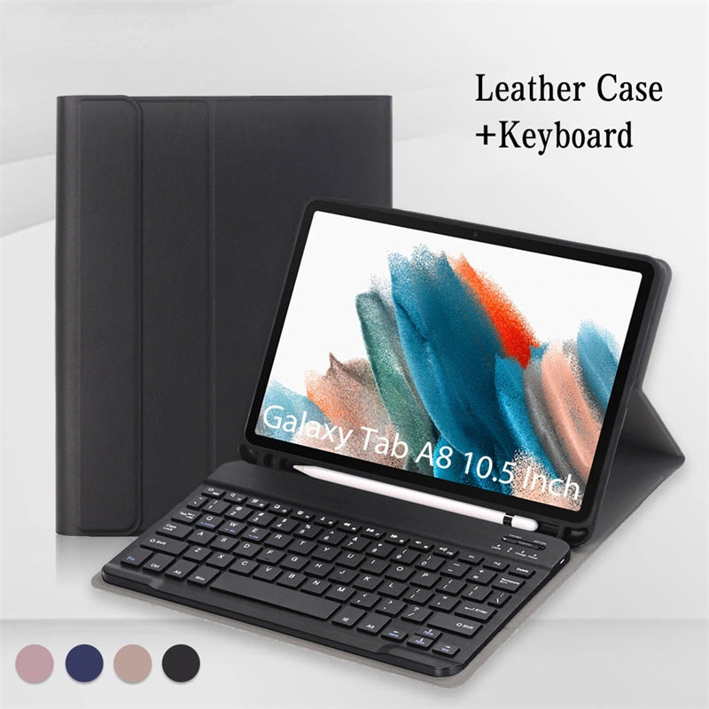 Suitable for A8 Samsung s6lite Tablet 10.4 Leather Case S9FE Bluetooth Keyboard A7 Protective Case S7 Pen Slot S8 A9 + protective Accessories