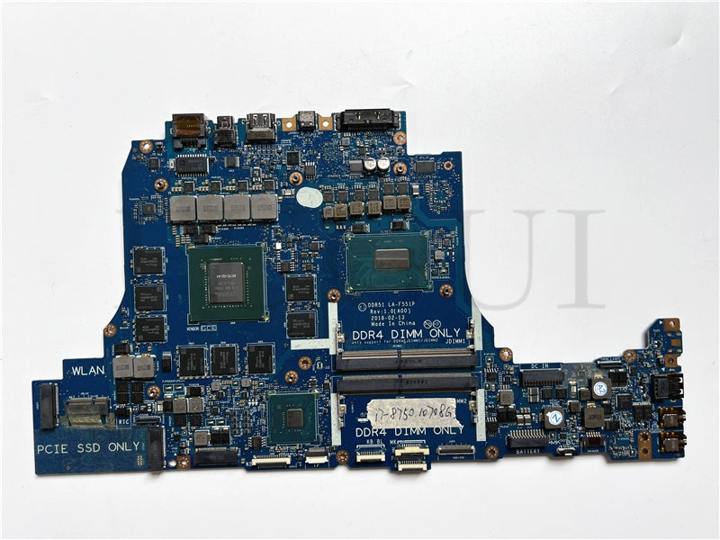 (Shipping fee not include)DELL motherboard system board17 R5  CN-0D3R1D I7-8750H GTX1070 8GB LA-F551P