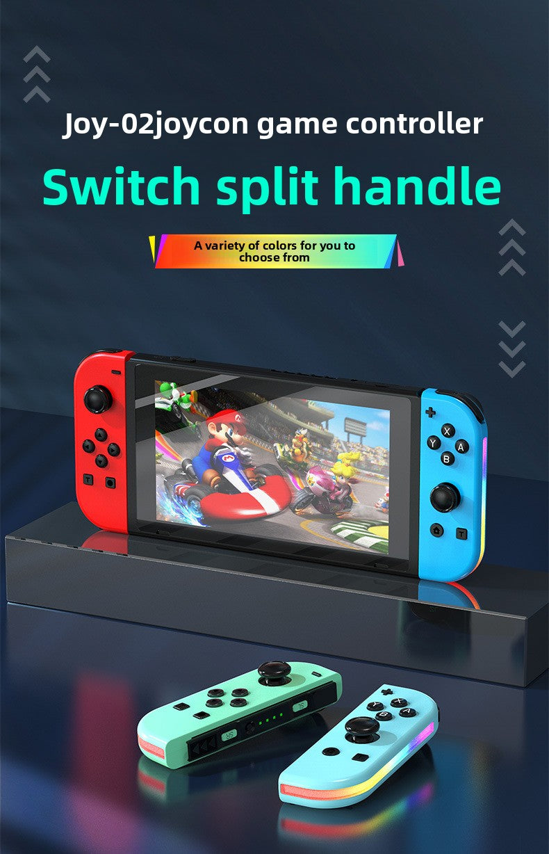 Switch joycon left and right gamepad colorful RGB light effect wake up 5.2 Bluetooth vibration somatosensory