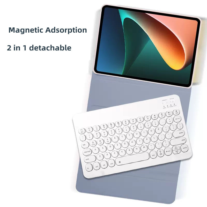 Applicable to 11-inch Xiaomi 5Pro Bluetooth keyboard case Xiaomi 6 tablet 2023 round hat keyboard leather case mouse protective Accessories