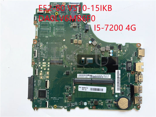 (Shipping fee not include)  motherboard system board e52-80 V510-15IKB DA0LV6MB6F0 I5-7200 4G I7-6500U4GB