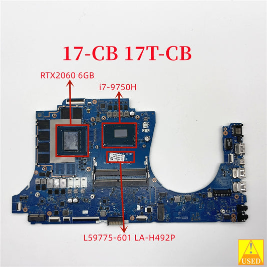 (Shipping fee not include) forHP  17-CB 17T-CB L59775-601 SRF6U i7-9750H RTX 2060 6GB