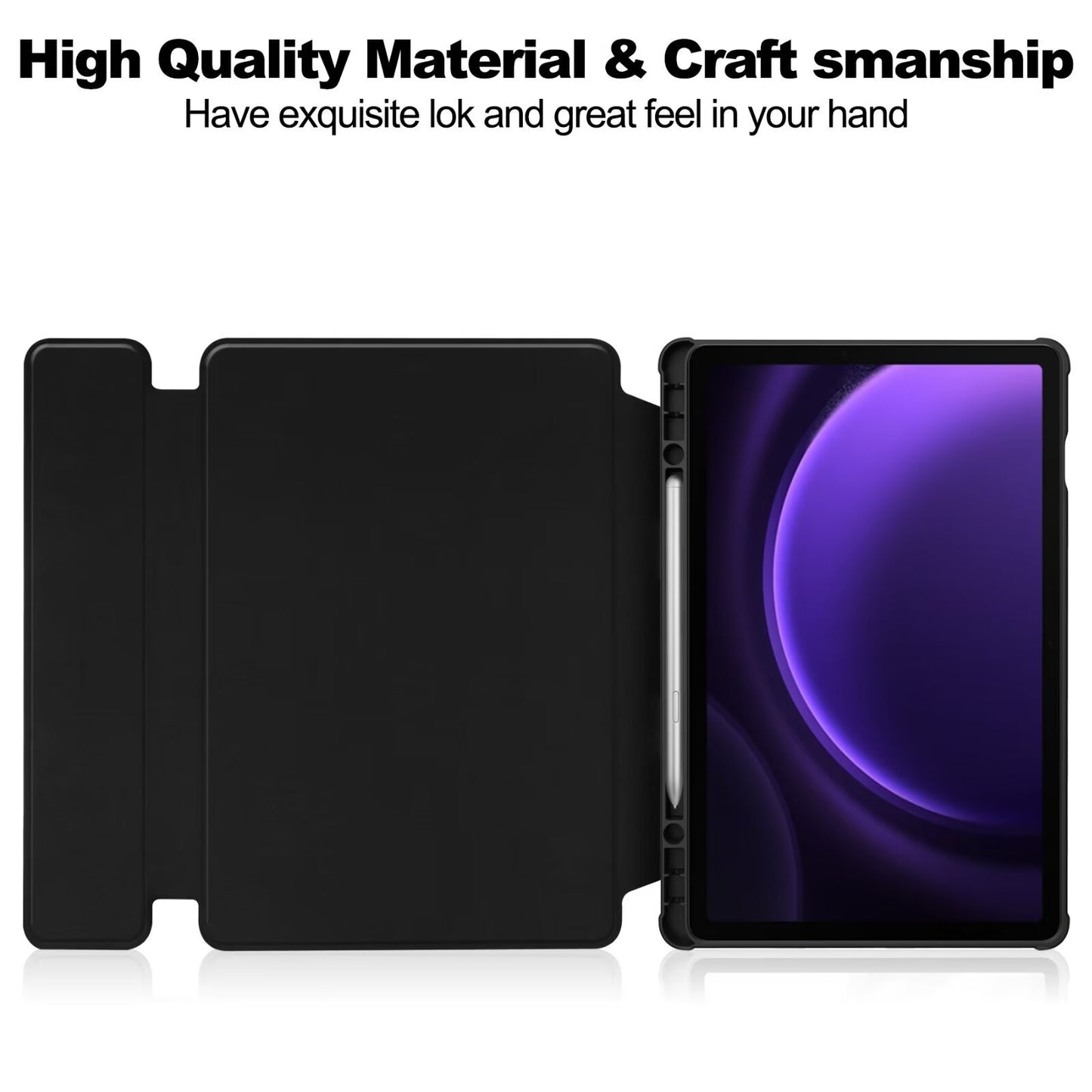 Applicable to Samsung Tablet S9FE Bluetooth Keyboard Case 360 ° Rotating Acrylic Bracket S9 Leather Case X510protective Accessories