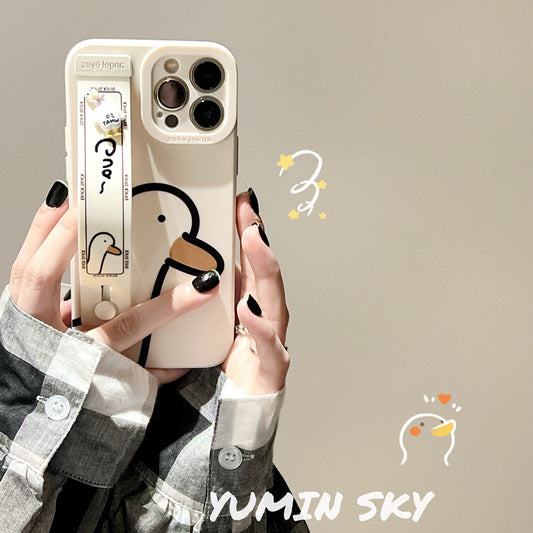 Accessories Cartoon Duck Wrist Strap for iPhone13promax Apple 14Plus Phone Case 11 Silicone 12 Women xs